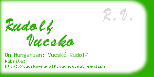 rudolf vucsko business card